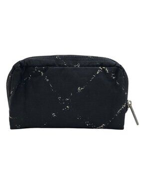 Chanel Travel Line Makeup Pouch Multi Nylon Black White Lightweight Compact